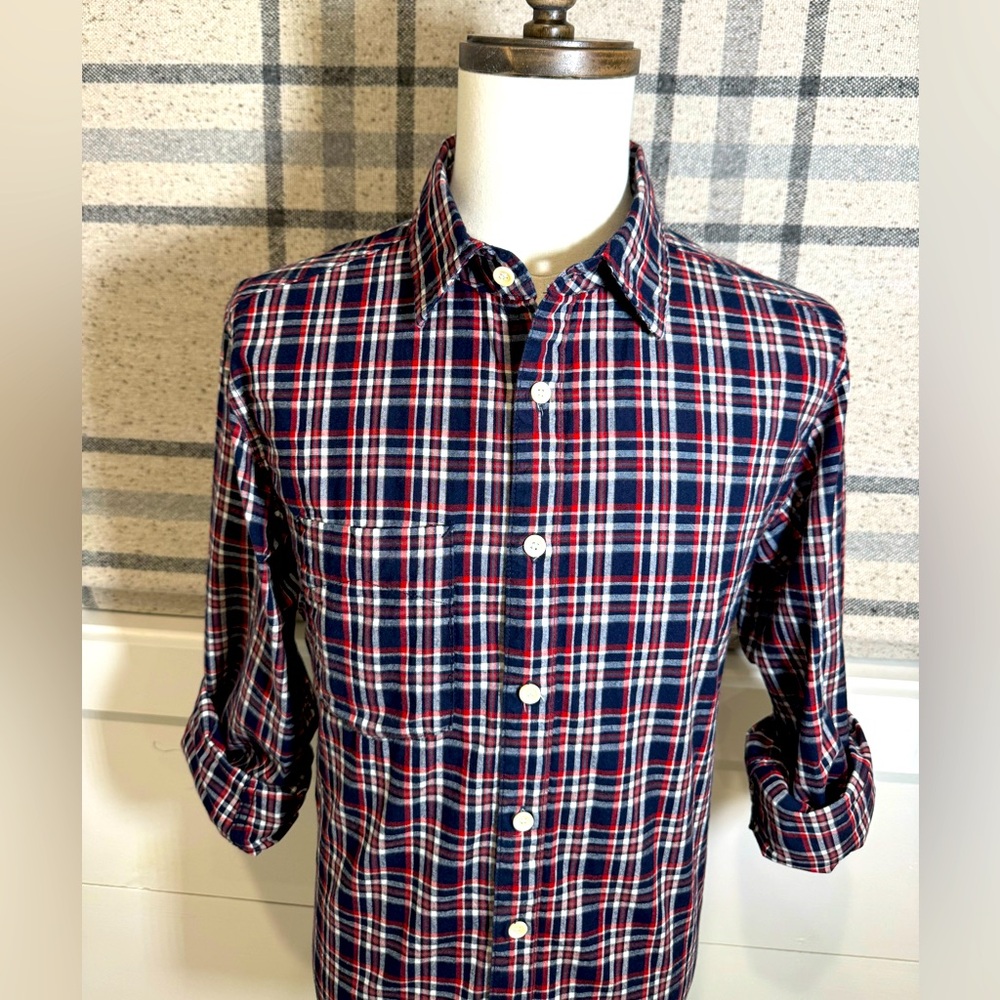 Men’s Vintage Billy Reid LS Flannel Button Down Shirt. Size Medium. - Picture 3 of 7
